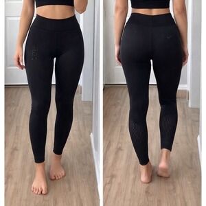 Nike MMW Women's XXS Training Mid Rise Athletic Black Leggings Knit Compression